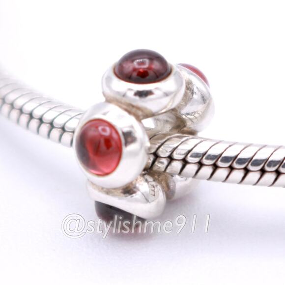 Rare Authentic Pandora Garnet Cabochon Charm - 790538GR - Picture 3 of 9